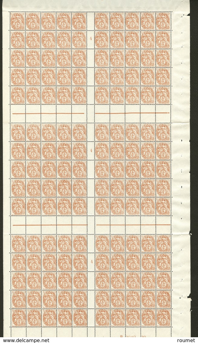 ** Mouchon. No 110, Feuille Complète De 150ex Mill. 4. - TB - Altri & Non Classificati