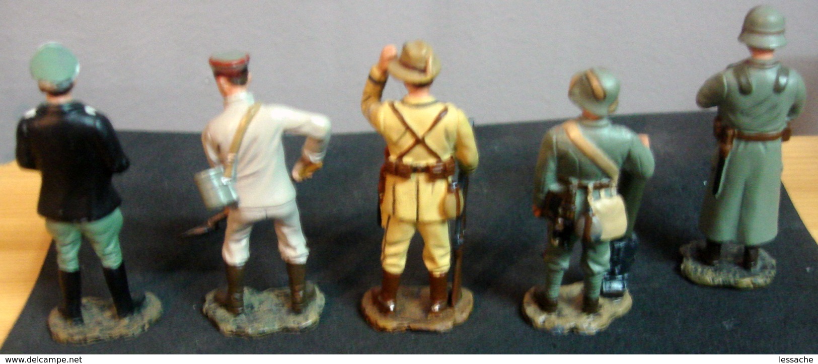 Soldats De Plomb, Armée Allemande 1917 , 5 Figurines - Soldats De Plomb