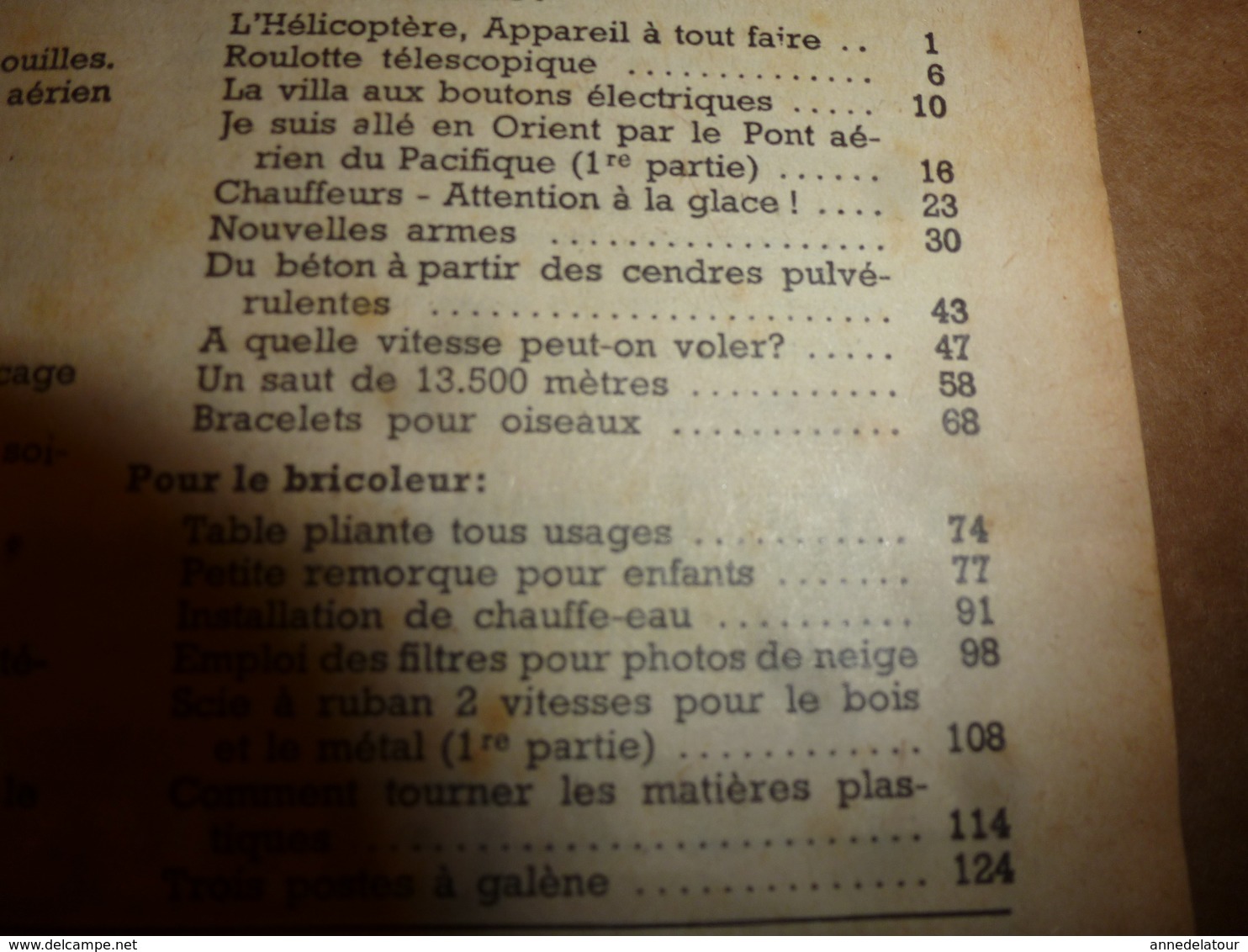 1951 MÉCANIQUE POPULAIRE:Faire Une Petite Remorque D'enfant ;Hélicoptère à Tout Faire;Faire Sa Girouette De Toit ; Etc - Andere & Zonder Classificatie