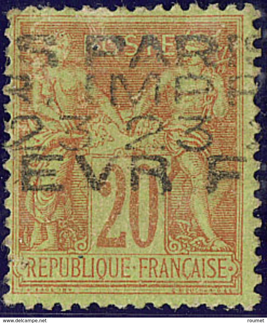 Surcharge 4 Lignes. No 6, 23 FEVR, Surch. Horizontale, Avec Trace De Gomme, Très Frais. - TB. - R - 1893-1947