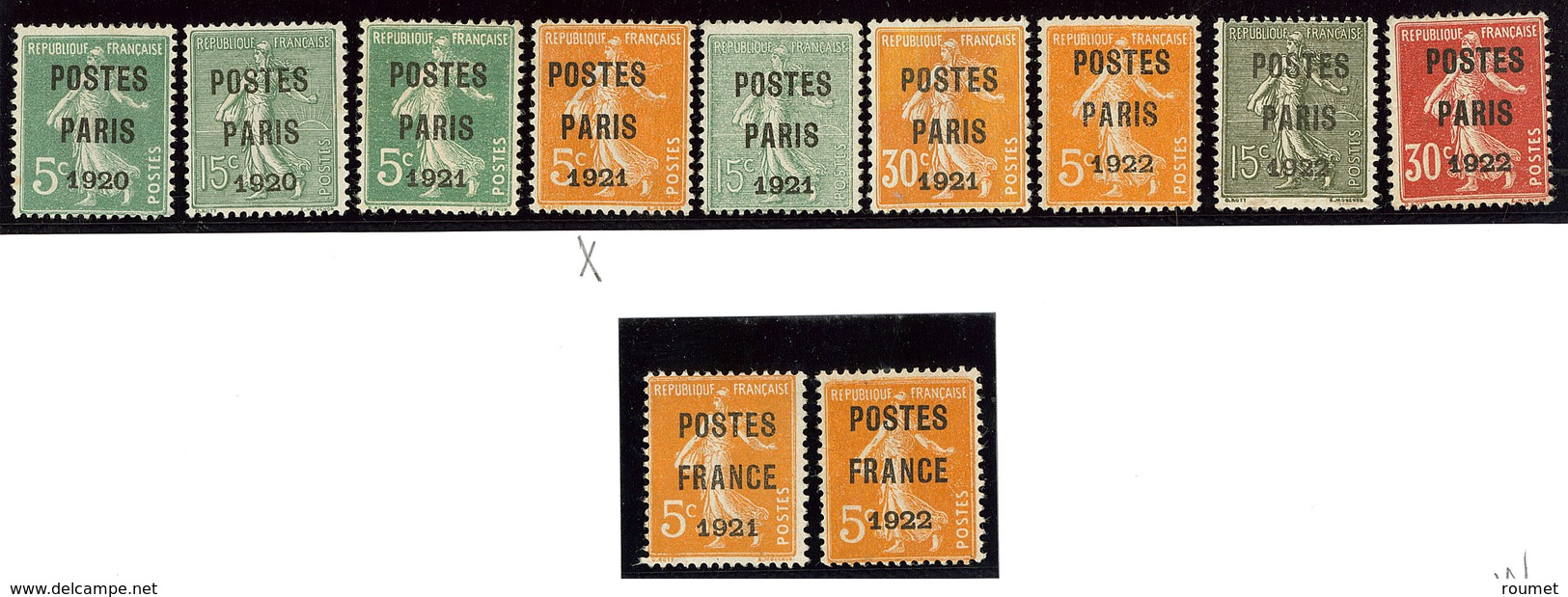 Postes Paris. Nos 24 à 33, 36, Le 26 Pli, Les Autres TB - 1893-1947
