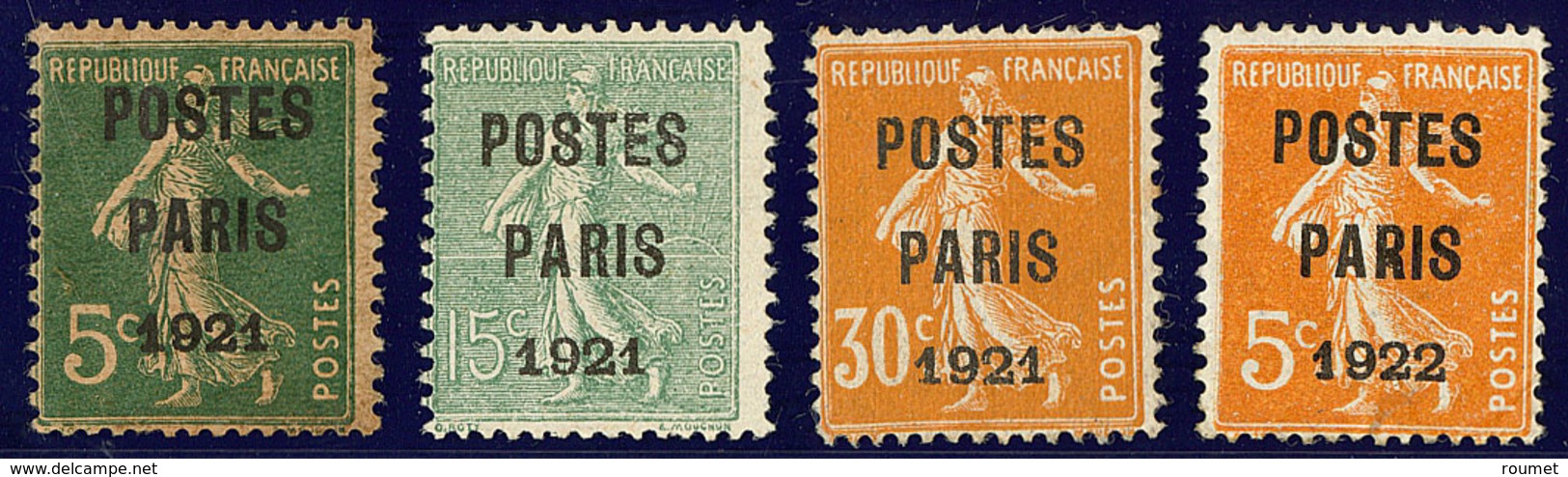 Postes Paris. Nos 26 * (gomme Jaunie), 28 à 30. - TB Ou B - 1893-1947