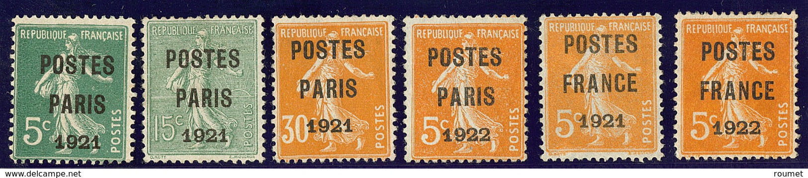 Postes Paris. Nos 26, 28 à 30, 33, 36 *. - TB - 1893-1947