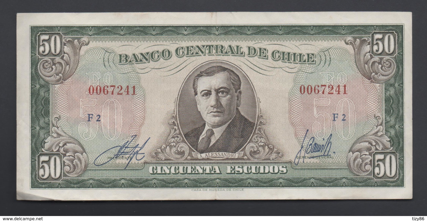 Banconota Chile - 50 Scudi -1962 (circolata) - Cile