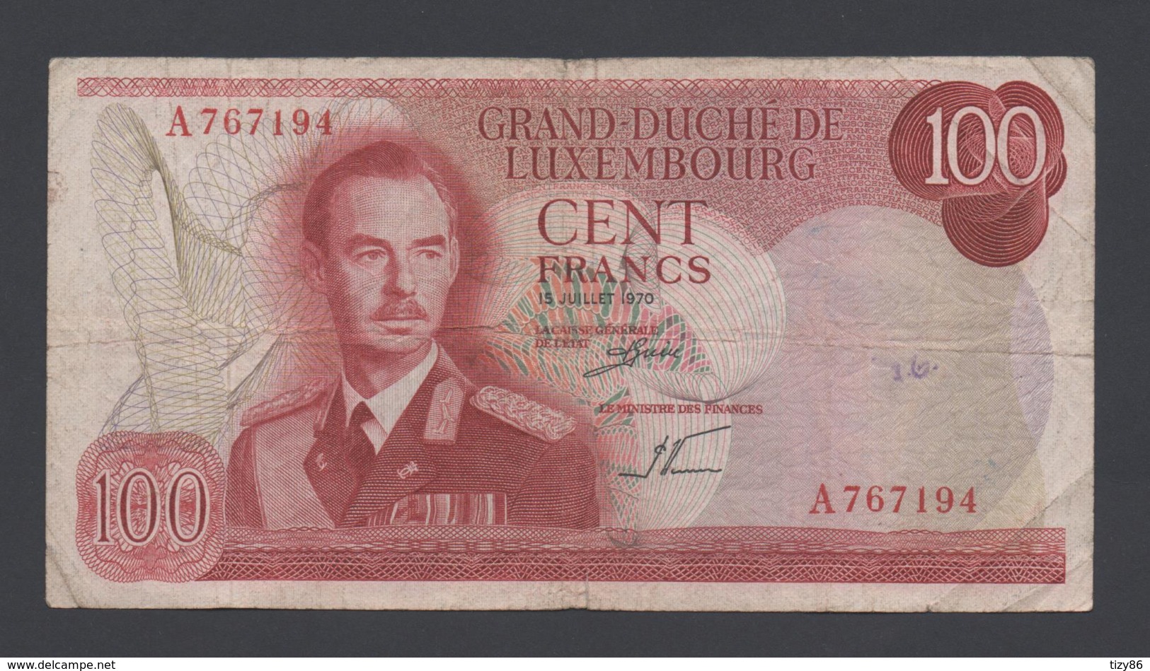 Banconota Lussemburgo 100 Francs - 1970 (circolata) - Luxemburg