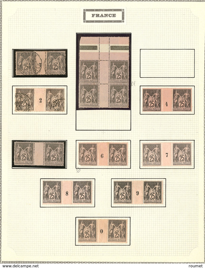 * No 97, Mill. 2 (2 Dont Un Obl), 4, 6, 7 (2 Dont Un Obl) à 0, Et Bloc De Quatre Bdf Sans Mill. - TB (cote Maury) - Millesimes