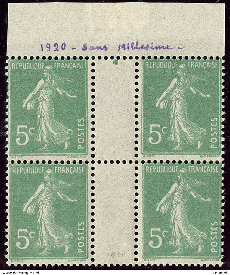 ** No 137, Bloc De Quatre Interpanneaux, Bdf, Sans Mill. - TB - Millesimes