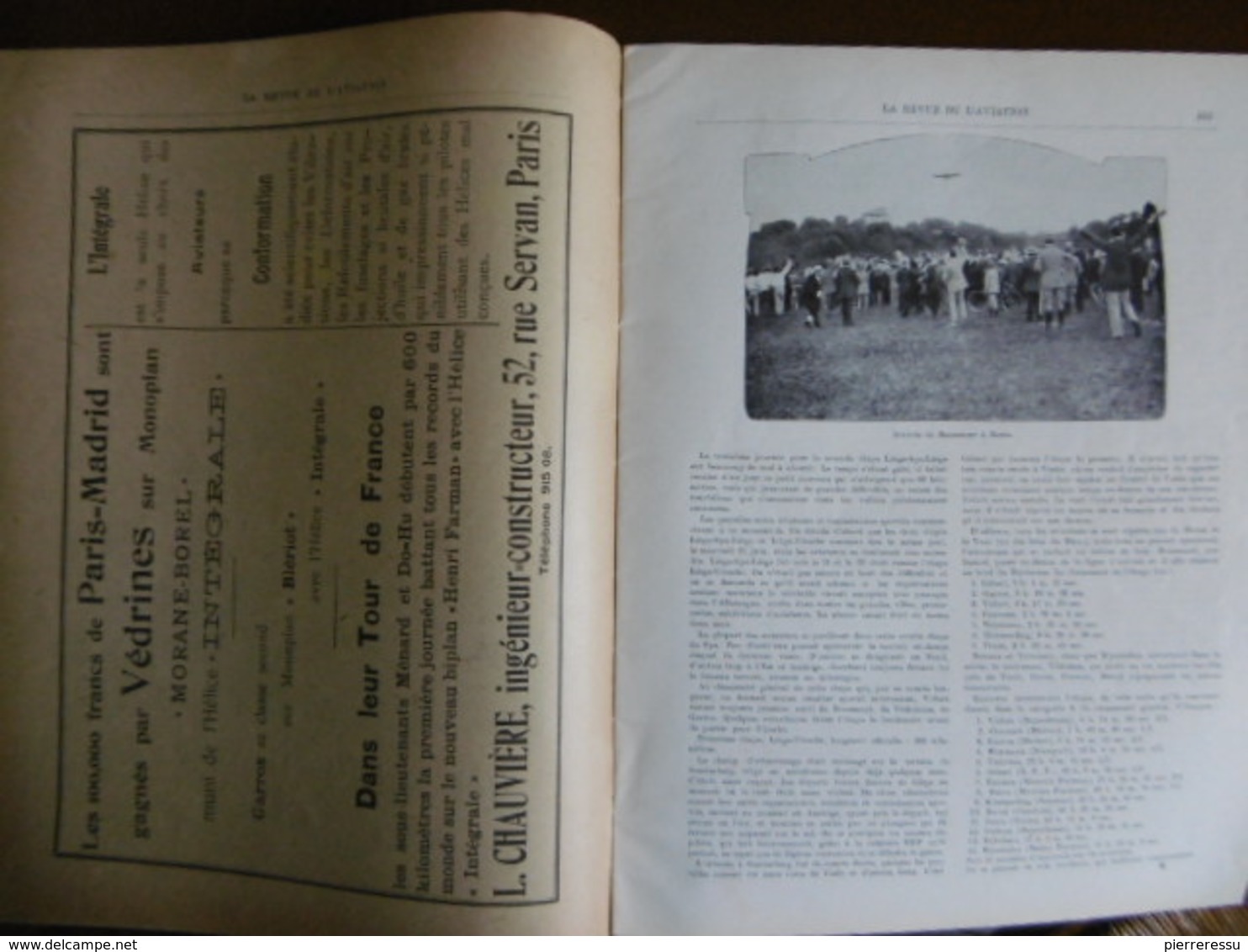 AVIATION REVUE ILLUSTREE RAID PARIS LIEGE VIDART SUR DEPERDUSSIN 1911 N° 56 intégralité de la revue