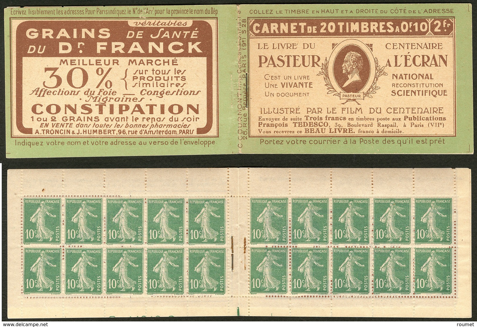 ** No 159-C3, S.28, Carnet De 20t N°159c. - TB - Other & Unclassified