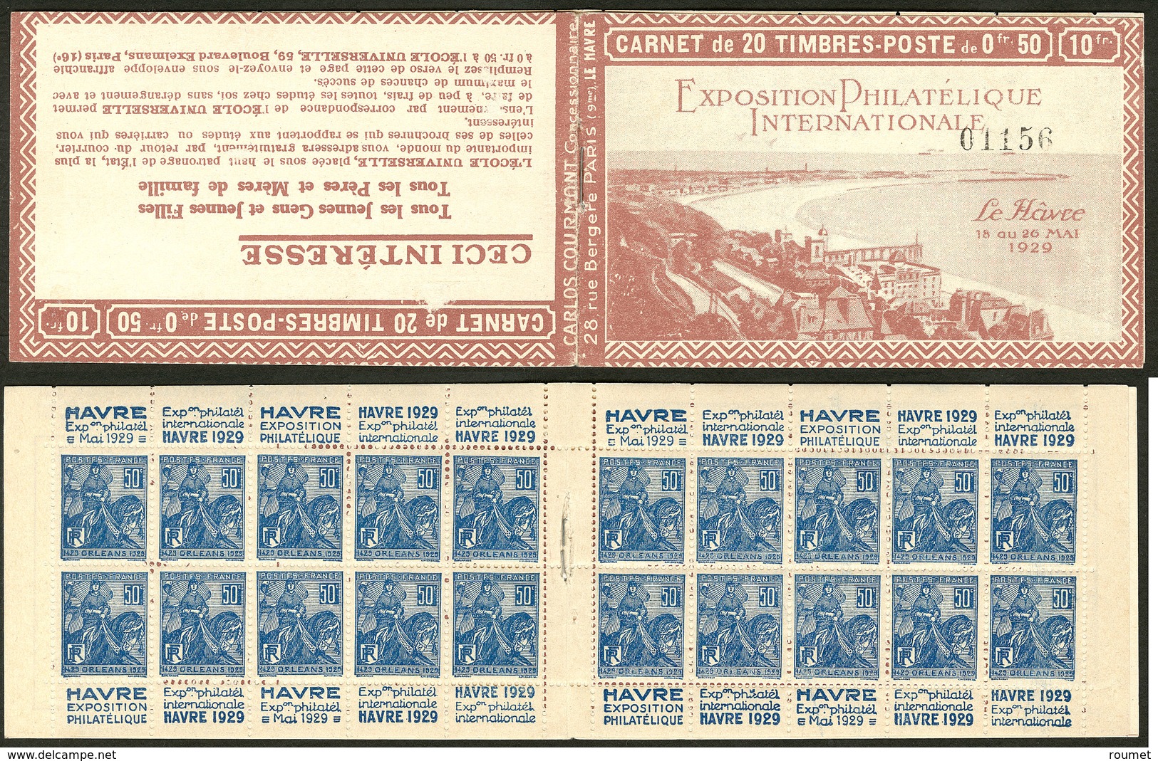 ** No 257-C12, Carnet De 20t, Série Le Havre N°01156. - TB - Other & Unclassified