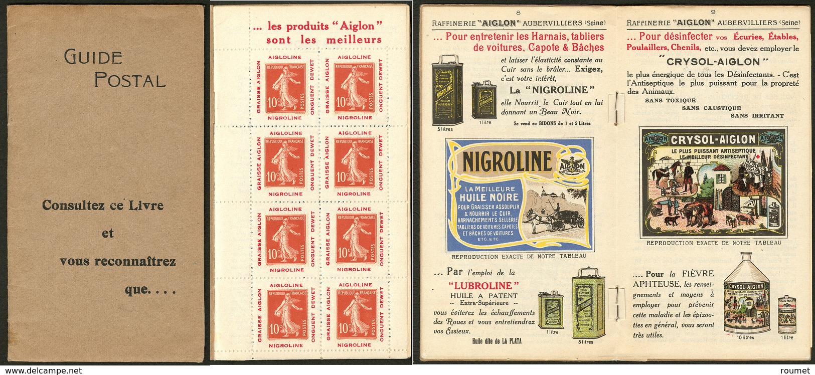 ** Carnets Privés. Aiglon, Carnet De 16 Pages (160x87mm). No 138-CP1, Carnet De 8t Sur Porte-timbres, Superbe. - R - Andere & Zonder Classificatie