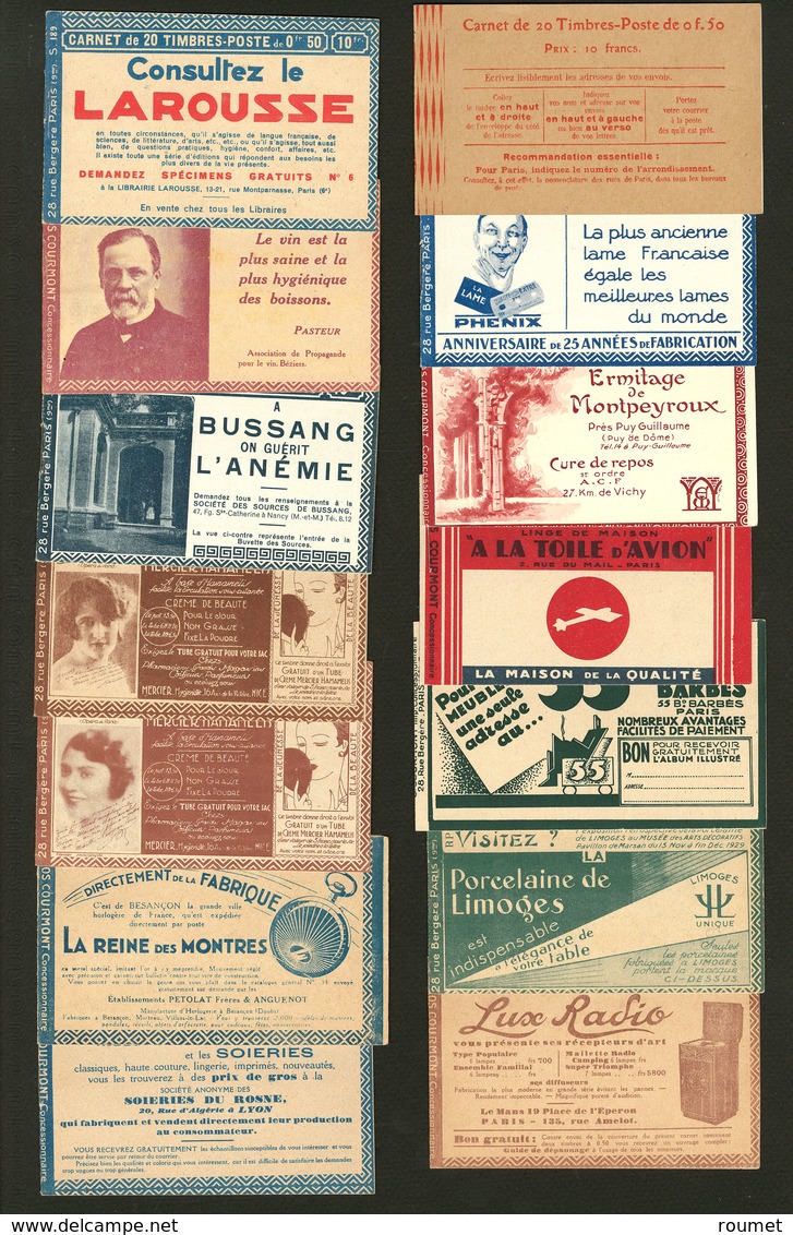 ** Collection. 1924. 14 Carnets N°199 Entre Les N°199-C2 Et C75. - TB - Croix Rouge
