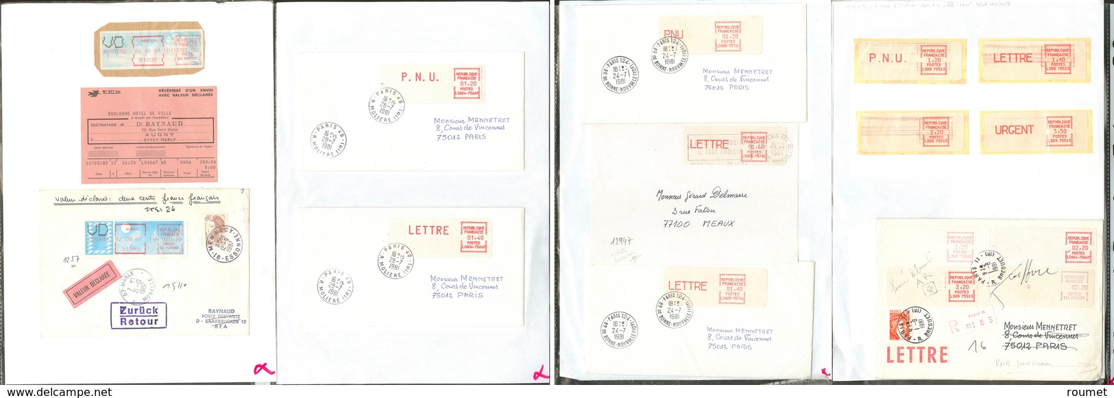 Lettre TIMBRES DISTRIBUTEURS. Collection. 1981-1998, Plusieurs Dizaines De Plis, Affts Divers Dont Recommandés, Commémos - 1981-84 LS & LSA Prototipos