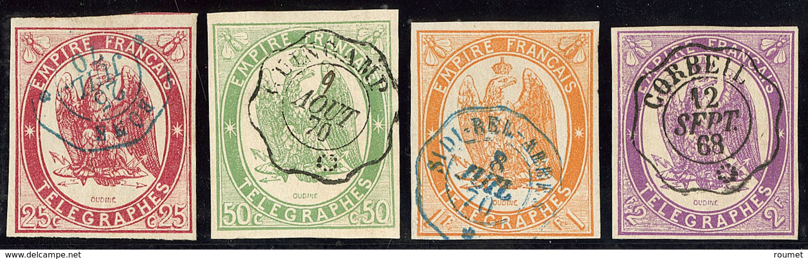Nos 1 à 4. - TB - Telegraaf-en Telefoonzegels