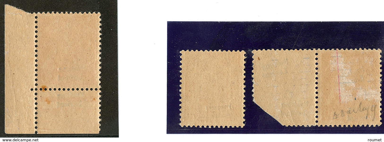 ** No 2 (30c Mercure, Mi. # 2), Un Ex Cdf Daté 23.9.42, Un Ex Surcharge Renversée Et Un Ex Double Surcharge * (adhérence - War Stamps