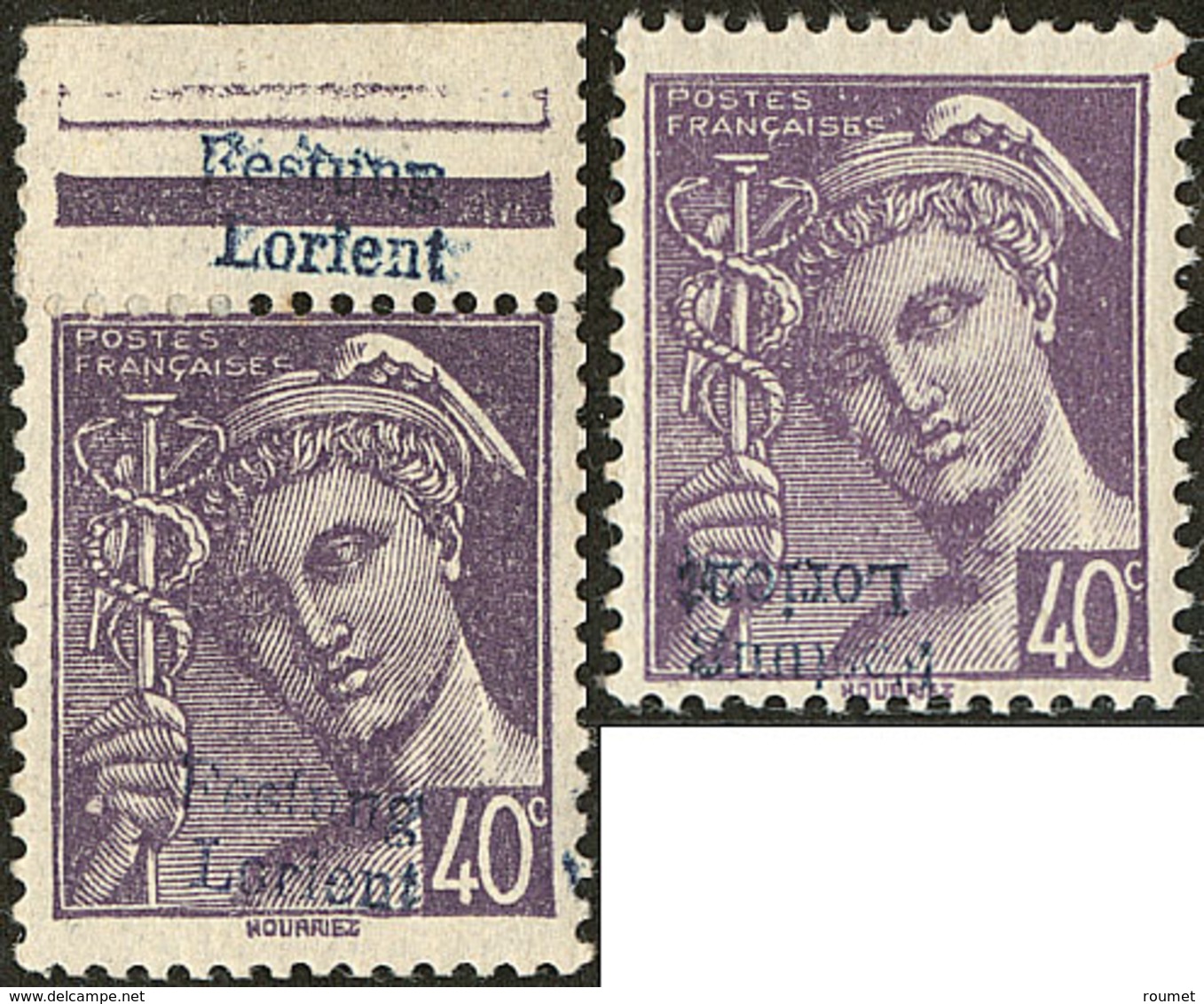 * No 3, Un Ex Bdf (adhérences) Et Un Ex Surcharge Renversée (quasiment **). - TB (tirage 180) - War Stamps