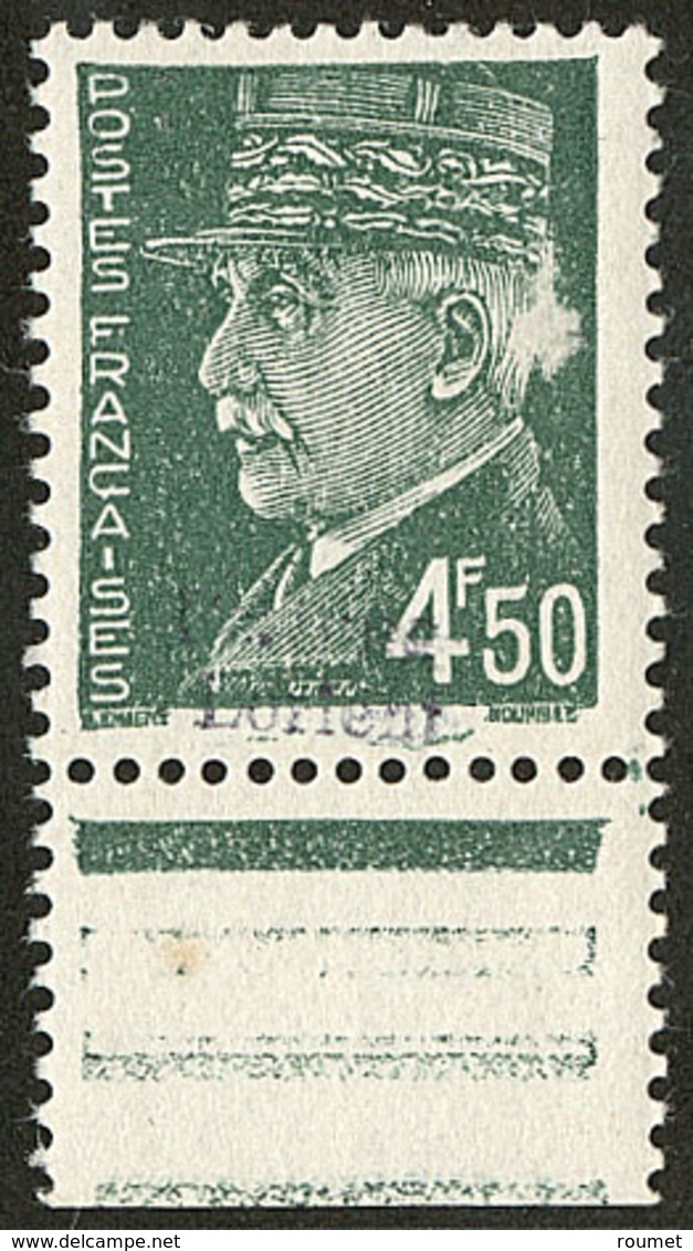 * No 13 (4,50f Pétain Typo, Mi. # 13), Bdf, Aminci Au Recto, TB D'aspect. - R (tirage 100, Cote Mi.: 4500€) - War Stamps