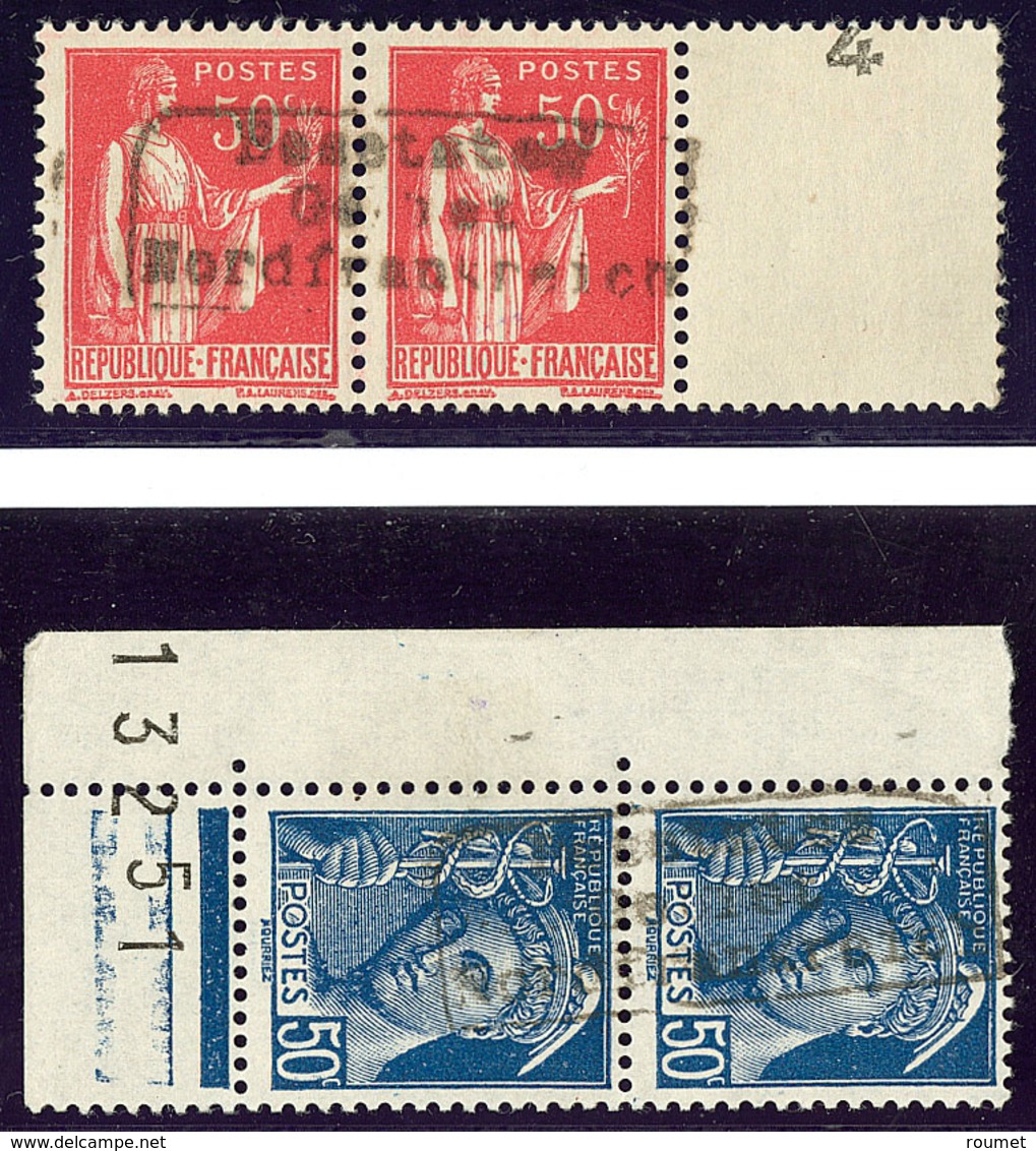** Dunkerque. Nos 3 Paire Bdf, 4 Paire Verticale Cdf. - TB - War Stamps