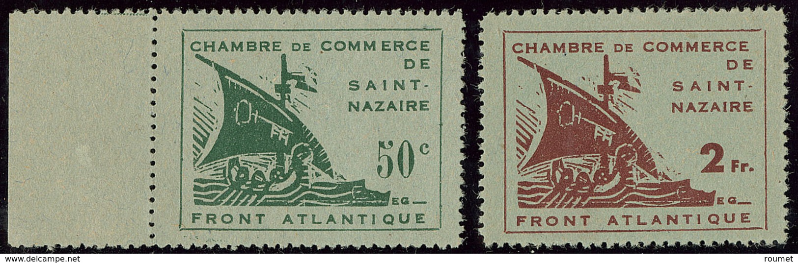 (*) Saint Nazaire. Nos 8 Bdf, 9. - TB - War Stamps