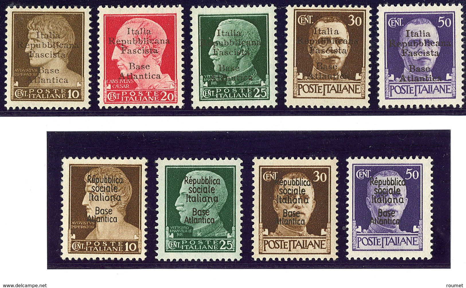 * BASE NAVALE ITALIENNE. Nos 1, 3 à 6, 8, 10 à 12. - TB - War Stamps