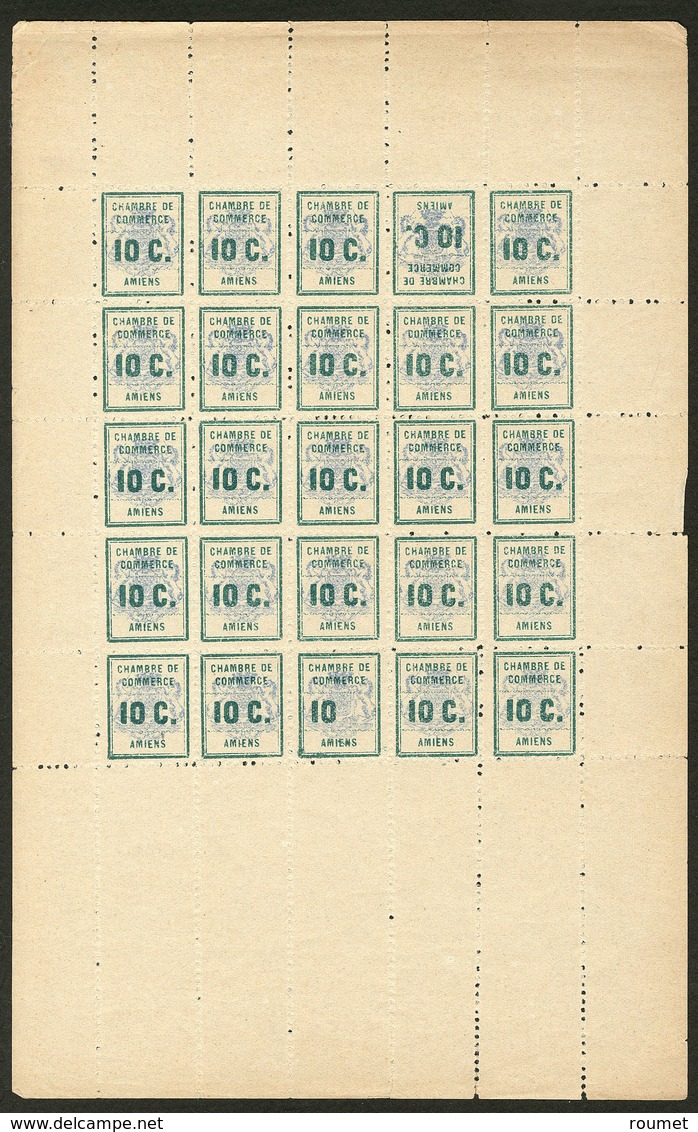 ** Amiens. No 1, Feuille De 25 Ex Avec Ses Variétés. - TB - Other & Unclassified