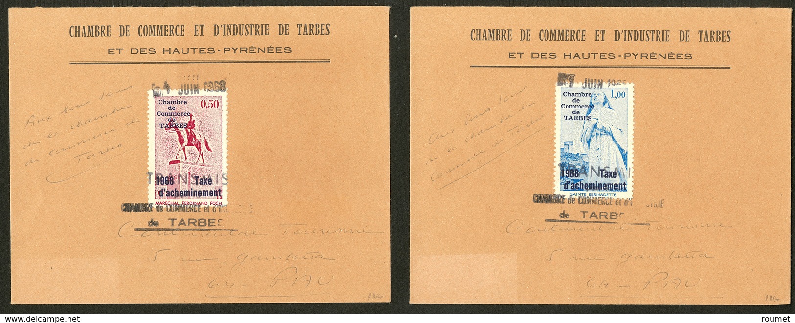 Lettre Tarbes. Nos 9, 10, Sur Deux Enveloppes. - TB - Andere & Zonder Classificatie