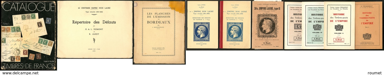 Lot. Répertoire Des Défauts Du 20cts Empire ND Par Le Gal Dumont, L'Emission De Bordeaux Par Meinerzhagen, 9 Fascicules  - Autres & Non Classés