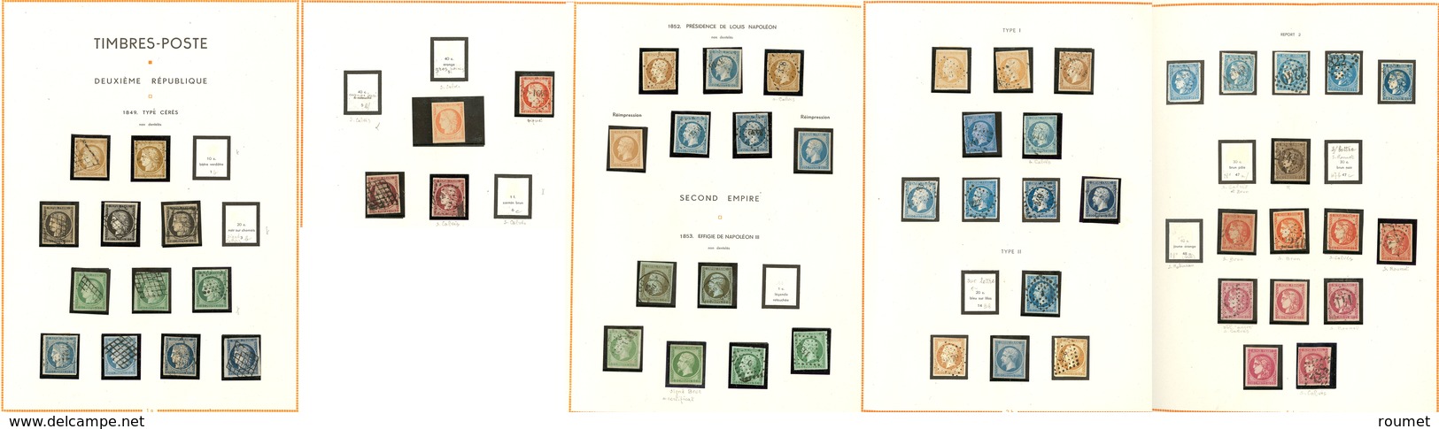 1849-1900 (Poste), Des Valeurs Moyennes, Des Doubles Et Multiples, Nuances Et Obl Diverses. - TB, B Ou Pd - Collections