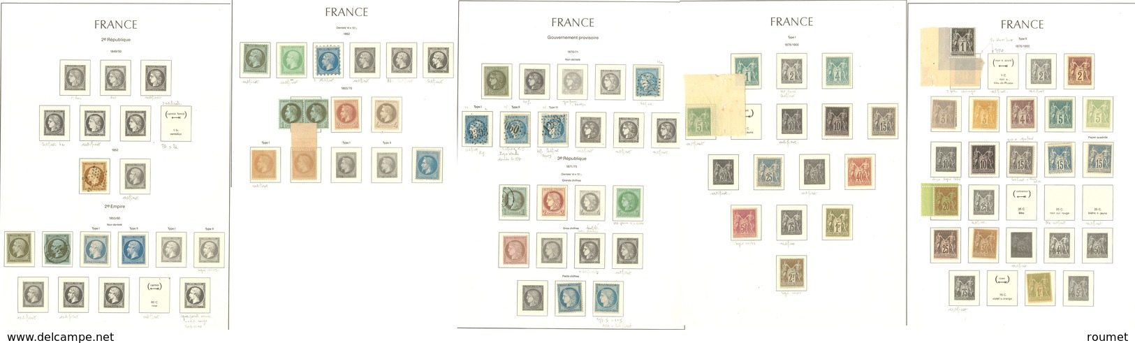 * 1852-1900 (poste), Nombreuses Bonnes Et Moyennes Valeurs, Des Ex (*), ** Ou Obl. - TB, B Ou Pd - Verzamelingen