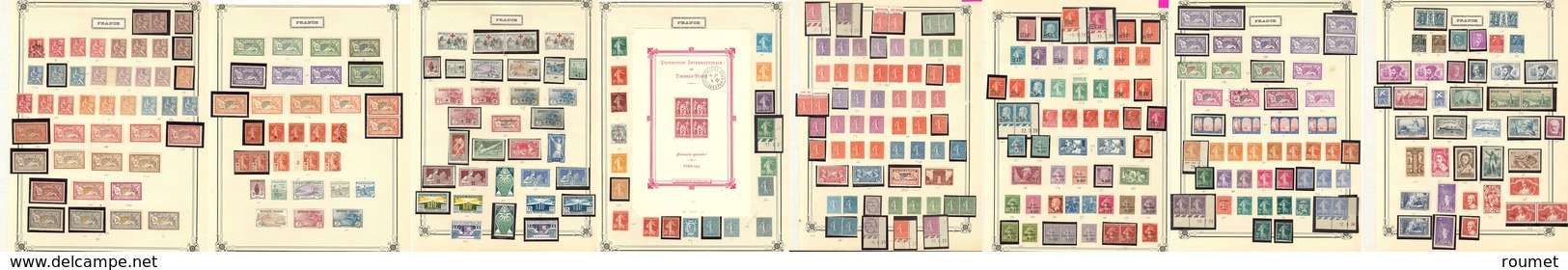 * 1900-1959 (Poste, BF), , Quasiment Complète Dont 155 (pli), 182, CA, Pexip, Etc., Nuances, Paires Et Blocs, Doubles Di - Verzamelingen