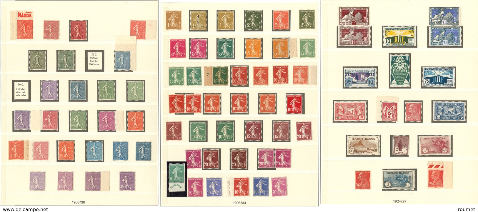 ** 1900-1960 (Poste, PA, BF), Valeurs Moyennes Et Séries Complètes, Complète Après 1937. - TB - Collections