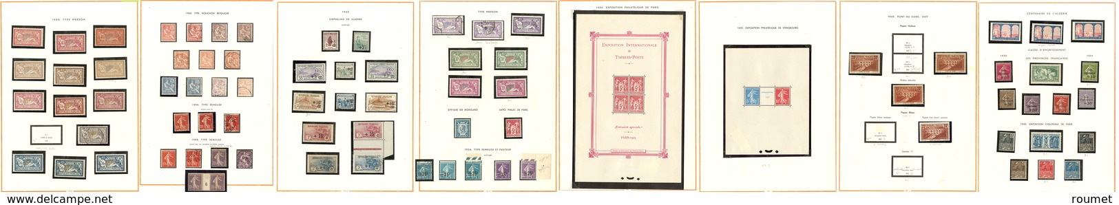 * 1900-1970 (Poste, BF, FM, Grève), Valeurs Moyennes Et Séries Complètes, Complète Après 1926, Nombreux Ex ** Et Des Obl - Verzamelingen