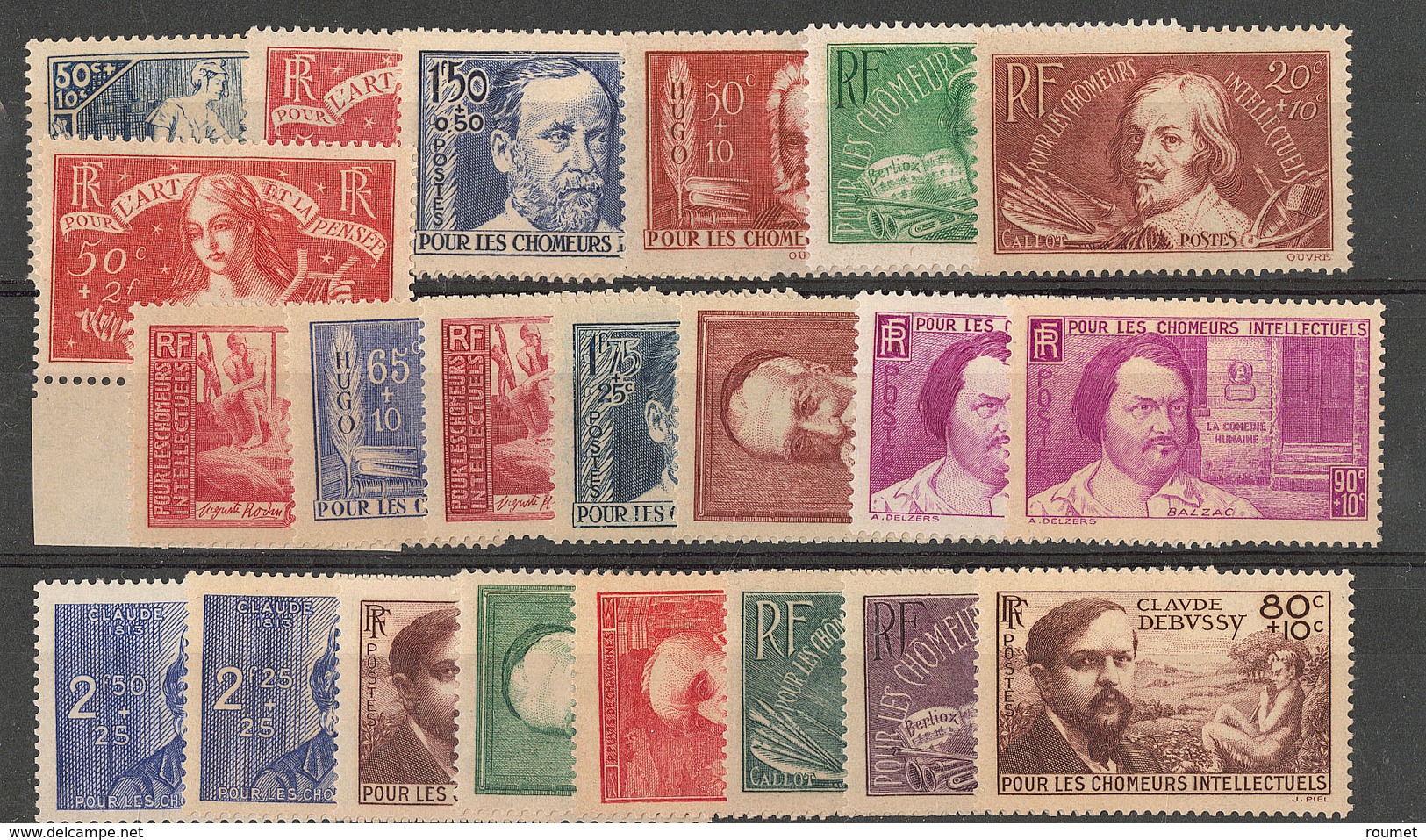 ** 1935-1940, Chômeurs, La Série Complète Entre Les N°307 Et 464. - TB - Collections