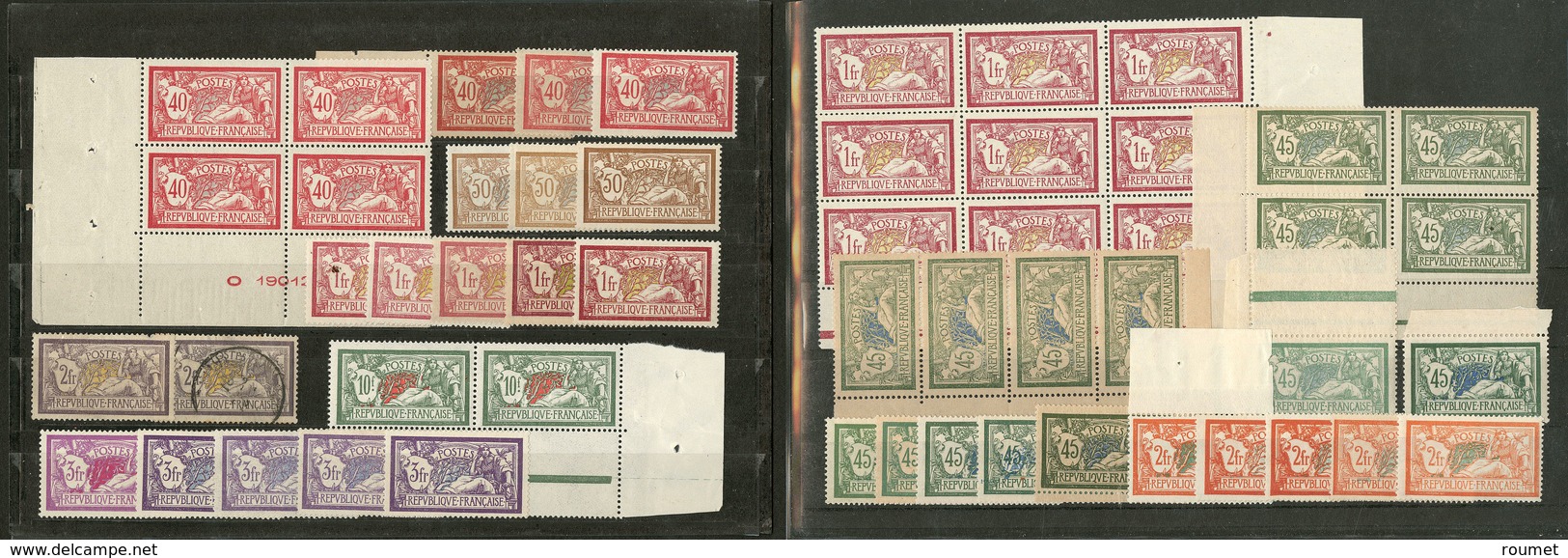 ** Merson. 1900-1927, Entre Les N°119 Et 240 Dont 122 ((*) Et Obl), Nuances, Doubles, Qqs Ex *. - TB - Collections