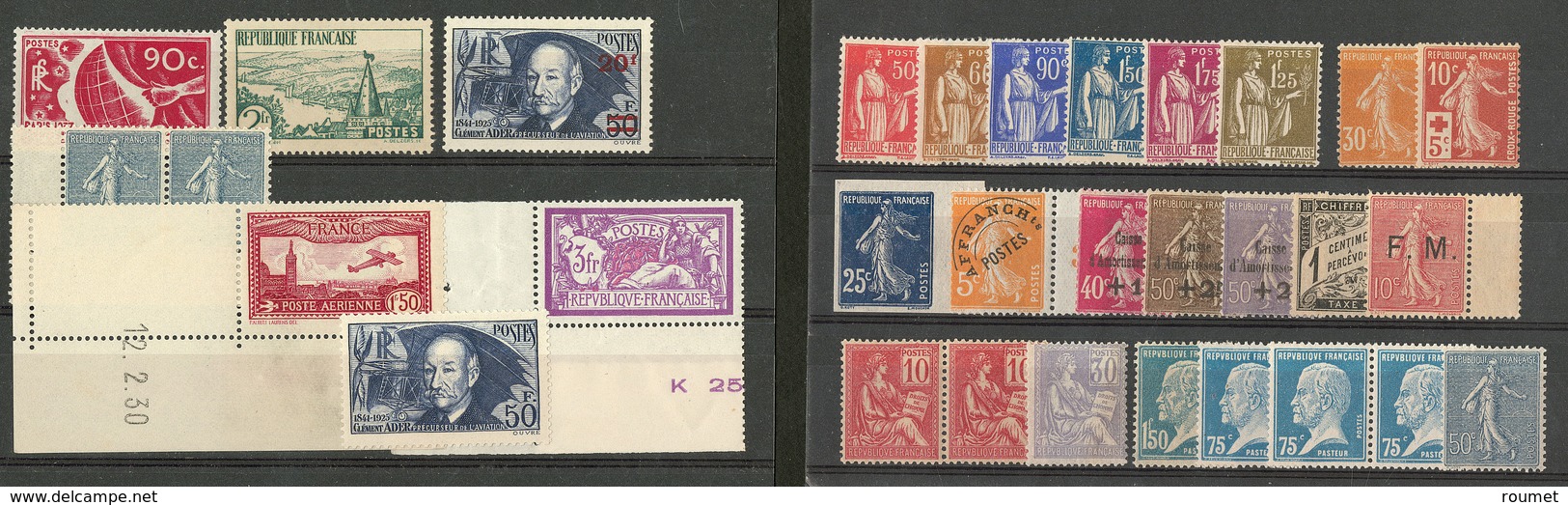 ** 1900-1940, Valeurs Courantes Et Commémos Divers Dont 287, 398, 493, Etc. - TB - Collections