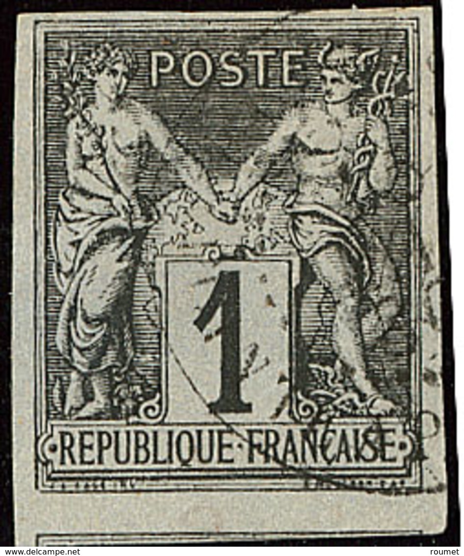 No 37b, Noir Sur Grisâtre, Un Voisin, Obl Cad Pointe à Pitre. - TB (N°et Cote Maury) - Otros & Sin Clasificación