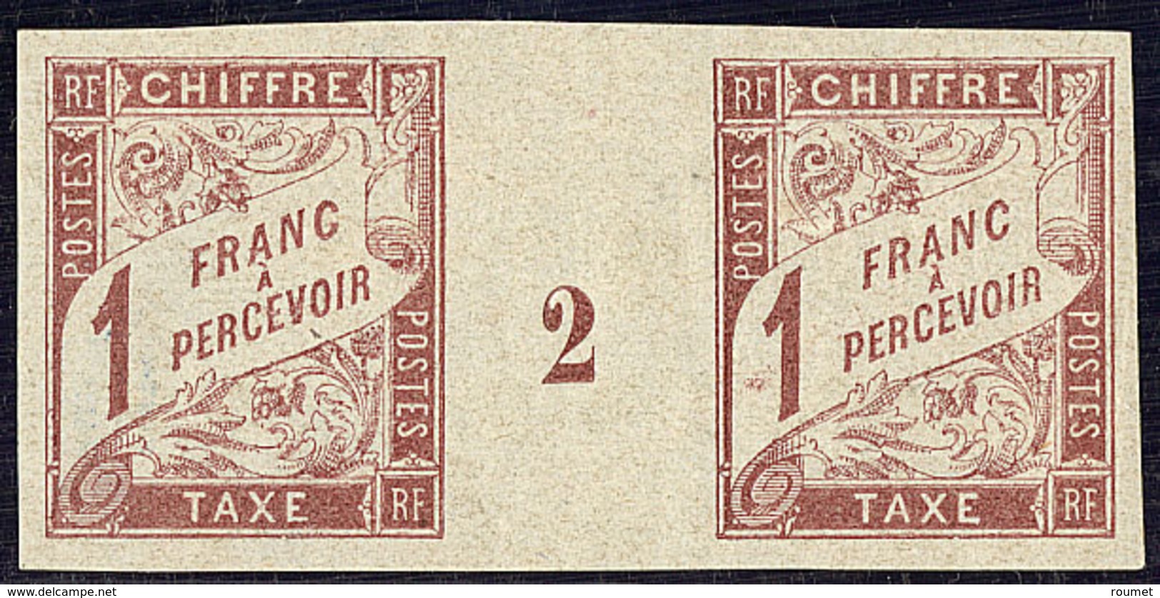 * Colonies Générales. Taxe. No 15, Paire Mill. 2. - TB - Altri & Non Classificati