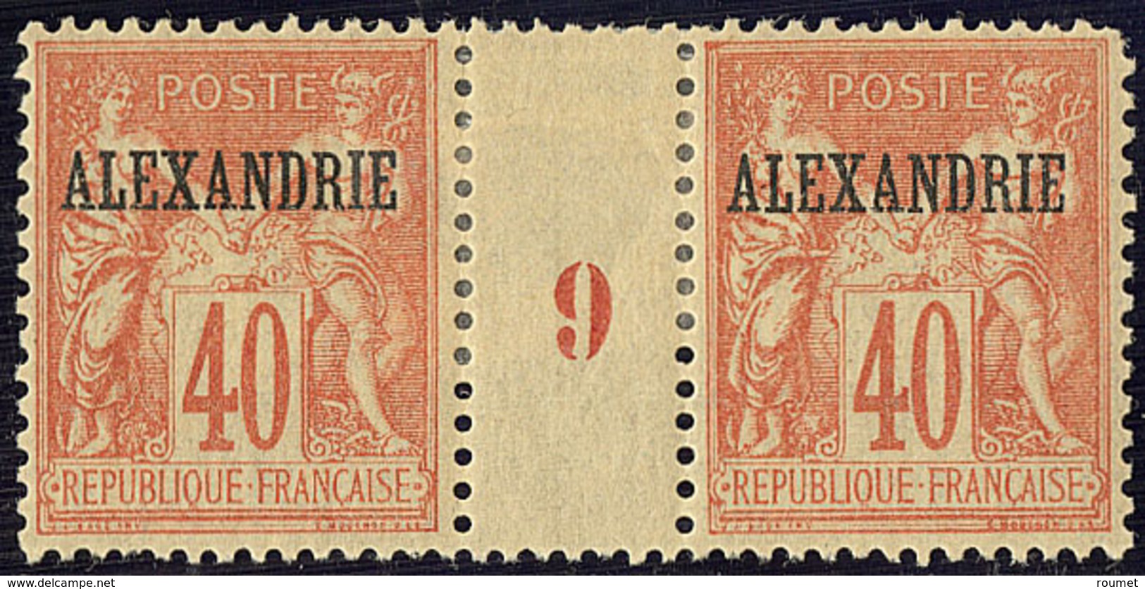 * Alexandrie. No 13, En Paire Mill. 9. - TB - Altri & Non Classificati