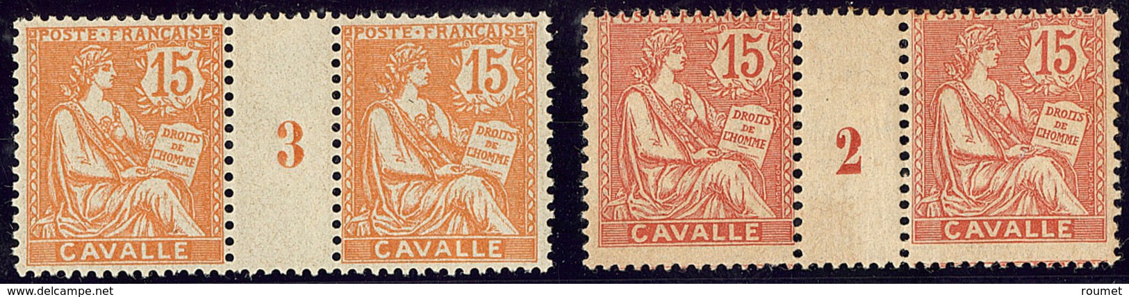 * Cavalle. Nos 12 Paire Mill. 3, 12a Paire Mill. 2. - TB - Other & Unclassified