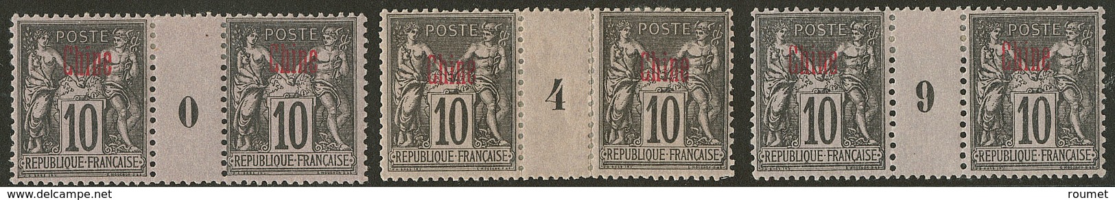 * Chine. Nos 4 Paire Mill. 0, 5 Paire Mill. 4 Et 9. - TB - Autres & Non Classés