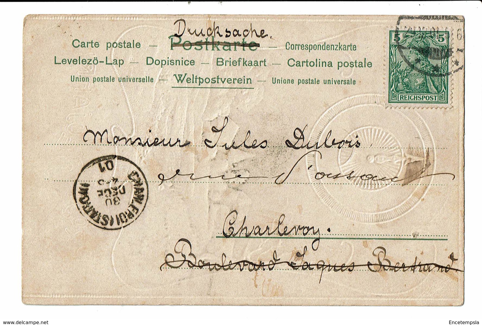 CPA - Carte Postale -Allemagne -Prosit Neujahr -1901- S4920 - Neujahr