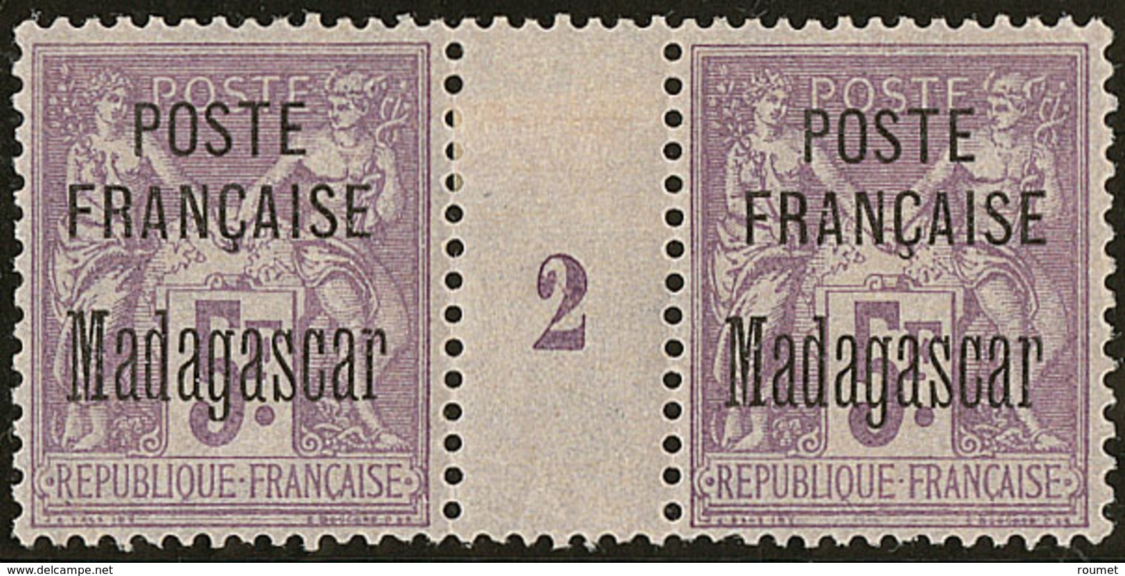 * Madagascar. No 22, Paire Mill. 2. - TB - Other & Unclassified