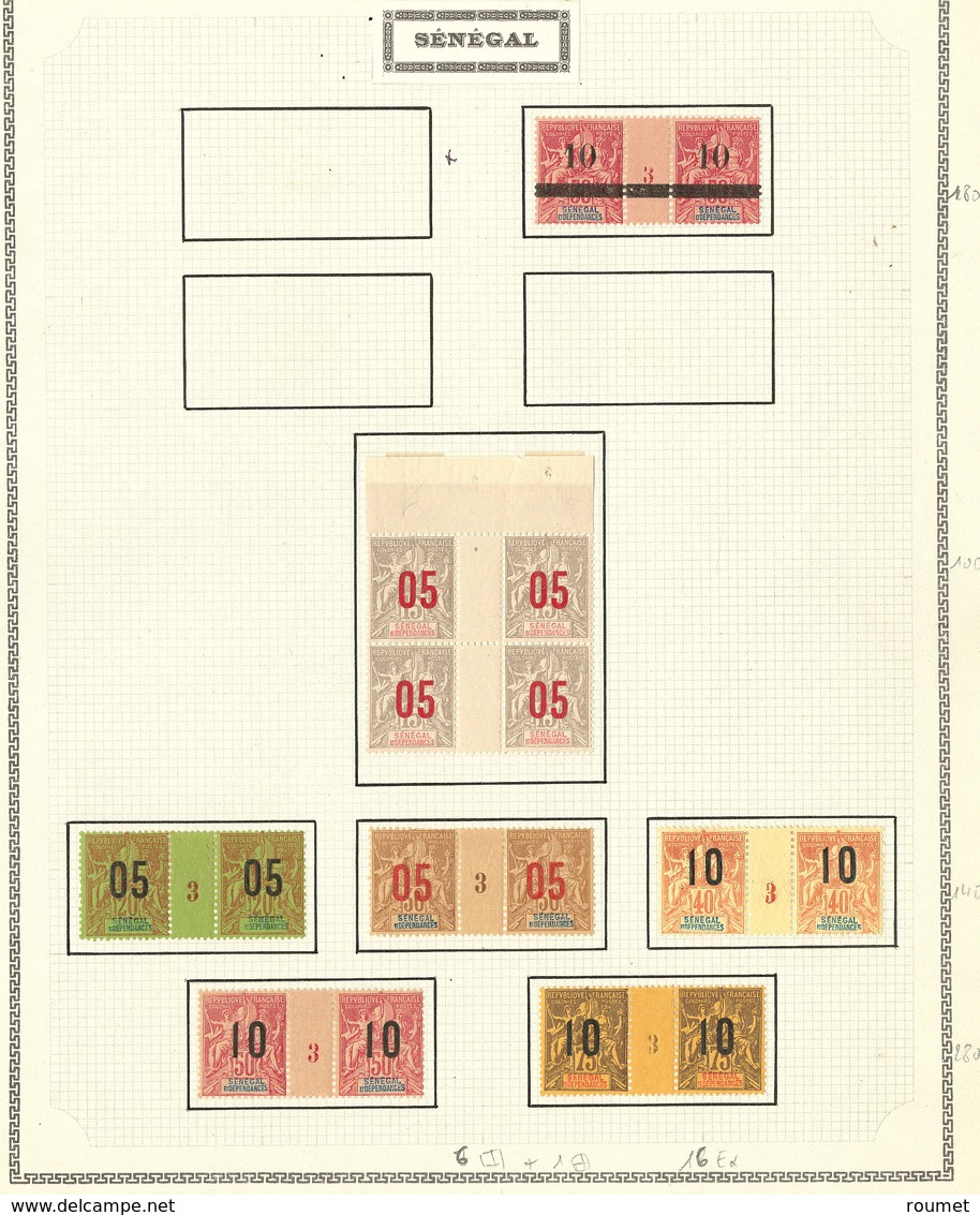 * Sénégal. Nos 27 Paire Mill. 3, 47 Bloc De Quatre Sans Mill., 48 à 52 Cinq Paires Mill. 3. - TB - Other & Unclassified