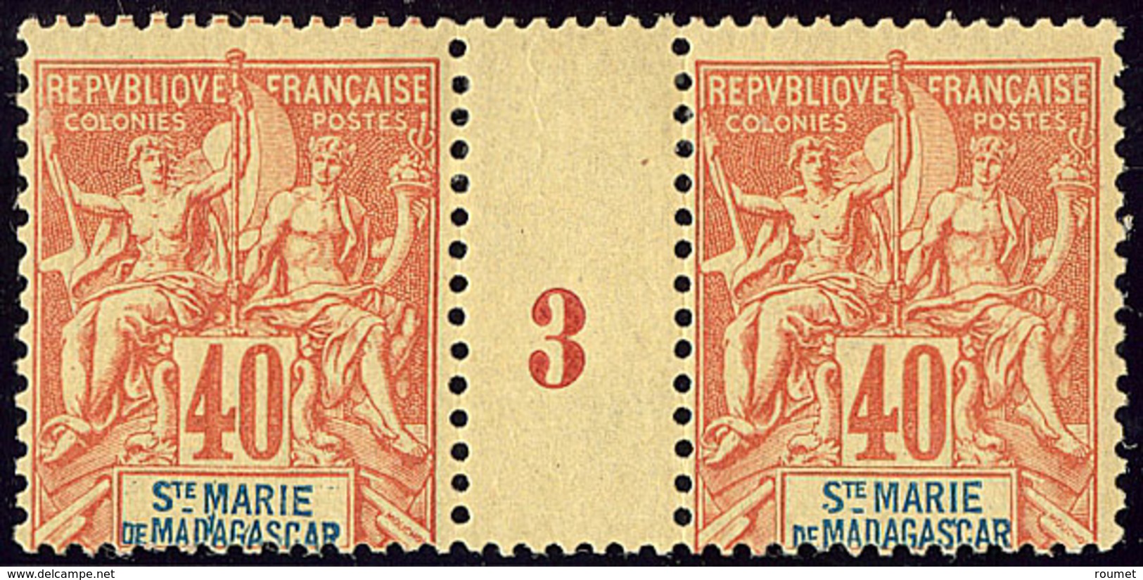 * Ste Marie De Madagascar. No 10, Paire Mill. 3. - TB - Autres & Non Classés