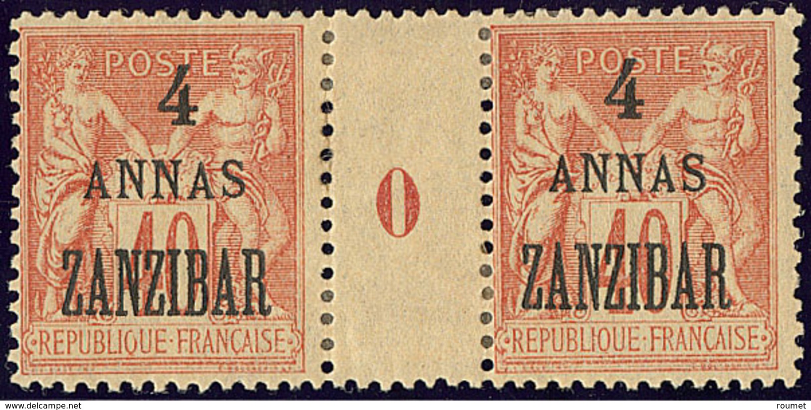 * Zanzibar. No 26, Paire Mill. 0. - TB - Other & Unclassified