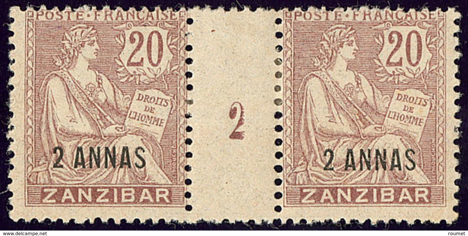 * Zanzibar. No 50, Paire Mill. 2. - TB - Other & Unclassified