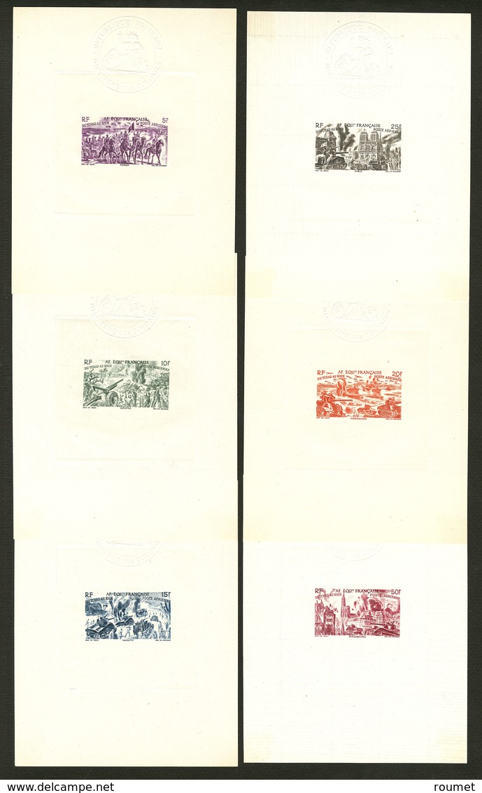 (*) Poste Aérienne. Tchad Au Rhin, épreuves. Nos 44 à 49, 6 épreuves Sur Cuvette Avec Empreinte Du Ministère. - TB - Sonstige & Ohne Zuordnung