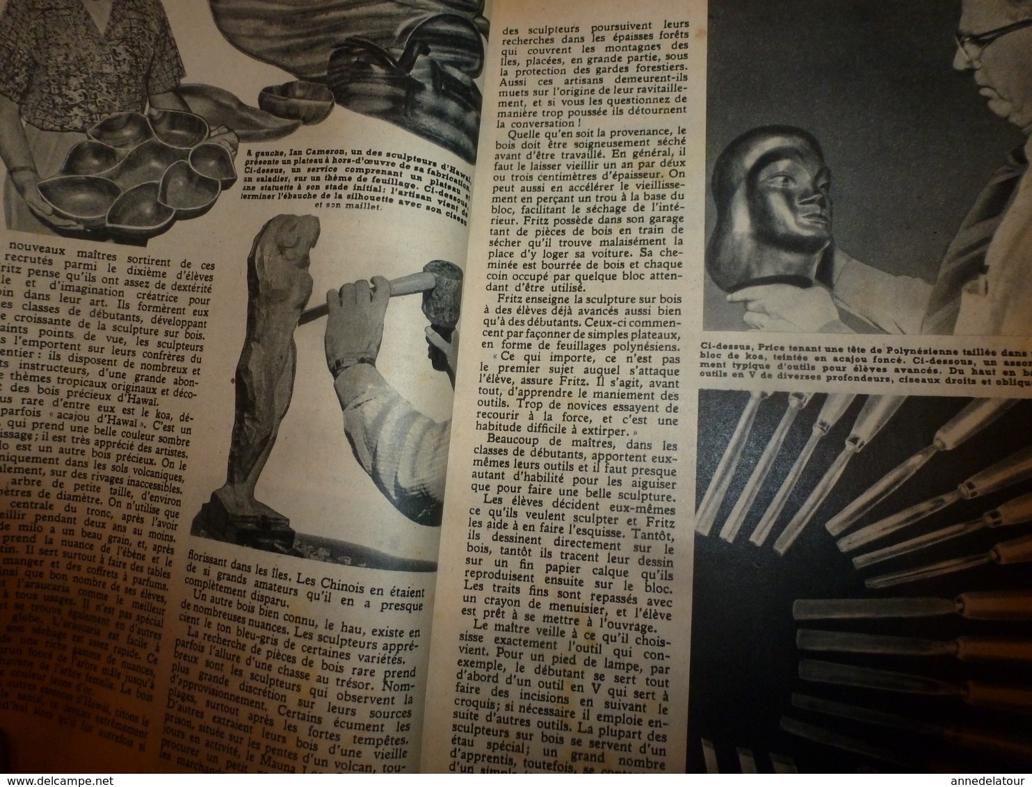 1951 MÉCANIQUE POPULAIRE:Faire de la poterie; Ecole de toréadors; Fritz Abplanalp grand artiste suisse à Hawaï; etc