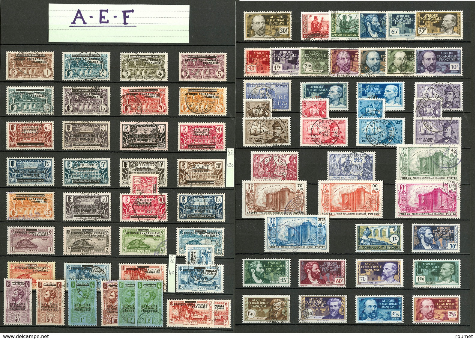 Collection. 1936-1957 (Poste, PA, Taxe), Valeurs Moyennes Et Séries Complètes, Des Doubles Et Blocs De Quatre. - TB - Other & Unclassified