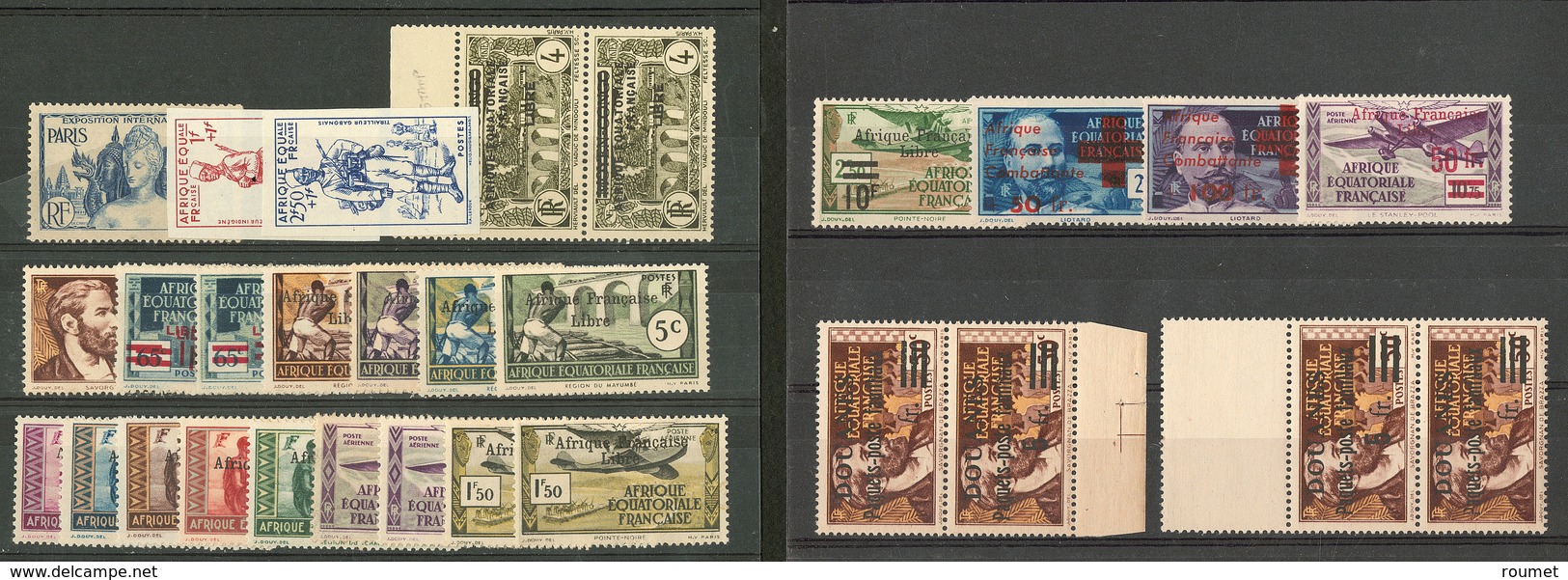 * Lot. 1937-1943 (Poste, PA, Douanes), Petites Et Moyennes Valeurs, Qqs Petites Variétés Et Des Ex **. - TB - Other & Unclassified